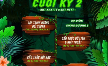 Lịch training cuối kỳ II K16