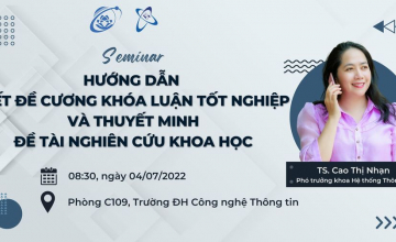 Thông báo đổi địa điểm tổ chức Seminar “Hướng dẫn viết đề cương khóa luận tốt nghiệp và thuyết minh đề tài nghiên cứu khoa học”