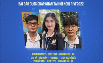 03 sinh viên ngành Khoa học dữ liệu có bài báo chấp nhận đăng tại  Hội nghị RIVF2022