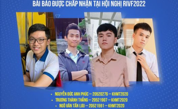  4 sinh viên khoa Khoa học Máy tính có bài báo chấp nhận đăng tại Hội nghị RIVF2022