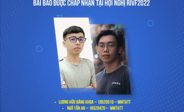 02 sinh viên khoa Mạng máy tính và Truyền thông có bài báo chấp nhận đăng tại Hội nghị RIVF2022