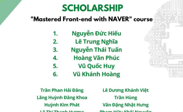 Chúc mừng 20 sinh viên lớp “Thành thạo Front-end cùng NAVER” nhận học bổng NAVER