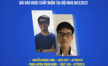 Chúc mừng 02 sinh viên khoa Mạng Máy tính và Truyền thông có bài báo chấp nhận đăng tại Hội nghị NICS2022