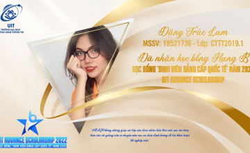 Danh sách sinh viên đạt học bổng “Sinh viên đẳng cấp quốc tế - UIT Advance Scholarship”
