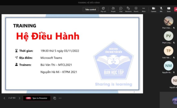Tổng kết training Hệ điều hành BHT Công nghệ Phần mềm