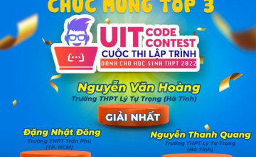 Chúc mừng Top 3 UIT CODE CONTEST đợt 30- 2022 