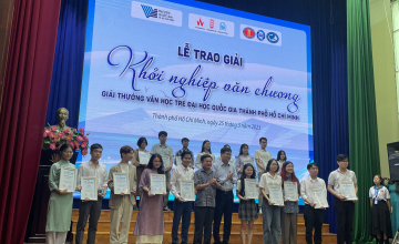 Sinh viên UIT đạt giải 3 cuộc thi Giải thưởng văn học trẻ Đại học Quốc gia TP Hồ Chí Minh 