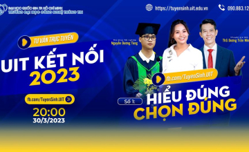 Gặp gỡ Ths. Chuyên gia Hướng nghiệp Dương Trần Minh Đoàn và bạn Dương Tùng - Thủ khoa đầu ra 2022 tại chương trình UIT kết nối 