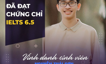 [UIT - You are the best] Vinh danh sinh viên Nguyễn Thái Sơn đã xuất sắc đạt chứng chỉ IELTS 7.5