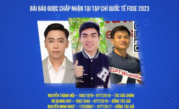 Chúc mừng nhóm sinh viên UIT có bài báo khoa học được đăng tại Hội nghị Quốc tế FDSE 2023