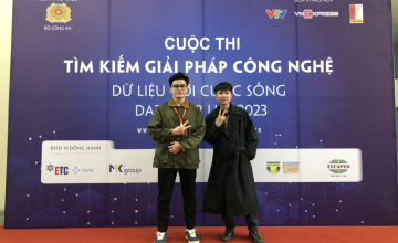 Sinh viên ngành An toàn thông tin - Khoa mạng máy tính và truyền thông, tham dự Chung khảo cuộc thi Data for Life 2023 tại Hà Nội