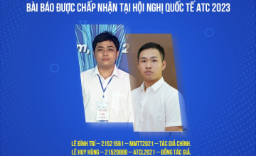 02 sinh viên khoa Mạng máy tính và Truyền thông có bài báo được chấp nhận đăng tại Hội nghị Quốc tế ATC 2023