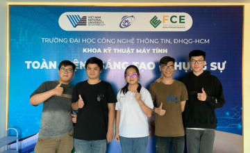 Nhóm sinh viên Trường ĐH Công nghệ Thông tin tham dự chung kết cuộc thi lập trình quốc tế