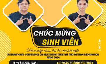 Chúc mừng nhóm sinh viên UIT đã có bài báo nghiên cứu được chấp nhận đăng tại hội nghị khoa học quốc tế MAPR 2024 trong phiên đặc biệt