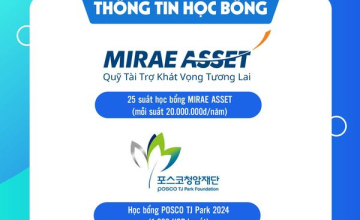  Thông báo chương trình học bổng của tập đoàn Mirae ASSET “Quỹ tài trợ khát vọng tương lai 2024”