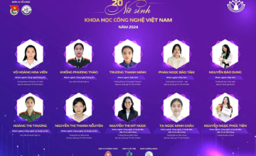 Chúc mừng Trương Thanh Minh lớp Khoa học Tài năng 2021 xuất sắc vào top 20 nữ sinh đạt Giải thưởng Nữ sinh KHCN Việt Nam năm 2024