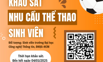 Khảo sát nhu cầu thể thao sinh viên cho chuỗi chương trình thể thao 2024