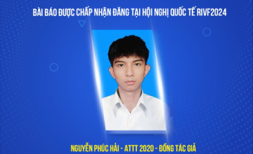 Chúc mừng sinh viên UIT có bài báo khoa học được chấp nhận đăng tại Hội nghị Quốc tế RIVF 2024
