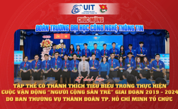 Đoàn trường UIT nhận danh hiệu Tập thể có thành tích tiêu biểu trong thực hiện Cuộc vận động “Người Cộng sản trẻ” – Giai đoạn 2019–2024 cấp Thành phố 