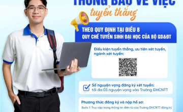 [2025] Thông báo về việc tuyển thẳng theo quy định tại Điều 8 Quy chế tuyển sinh đại học của Bộ GD&ĐT vào đại học chính quy năm 2025