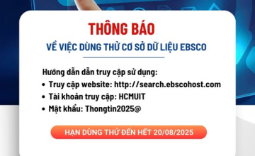 Thông báo về việc dùng thử cơ sở dữ liệu EBSCO