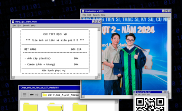 Gian hàng chụp ảnh lấy liền tại Lễ tốt nghiệp 2025 của UIT Media Club